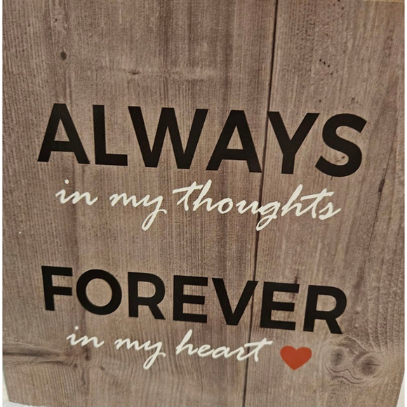 Always & Forever in My Thoughts Heart Pet Memorial Frame Brown 4"x6" Dog Cat New - Picture 6 of 9